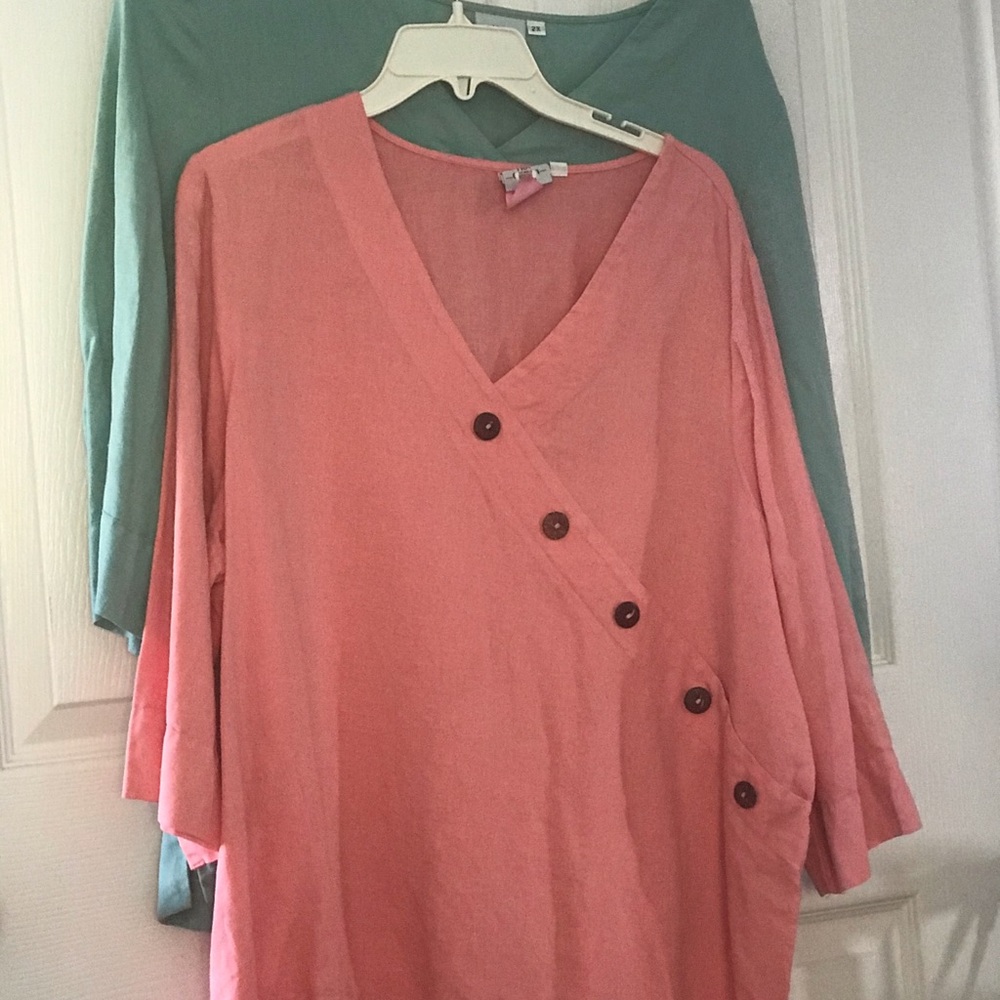 2- Marc Ware Hot Cotton linen tops
